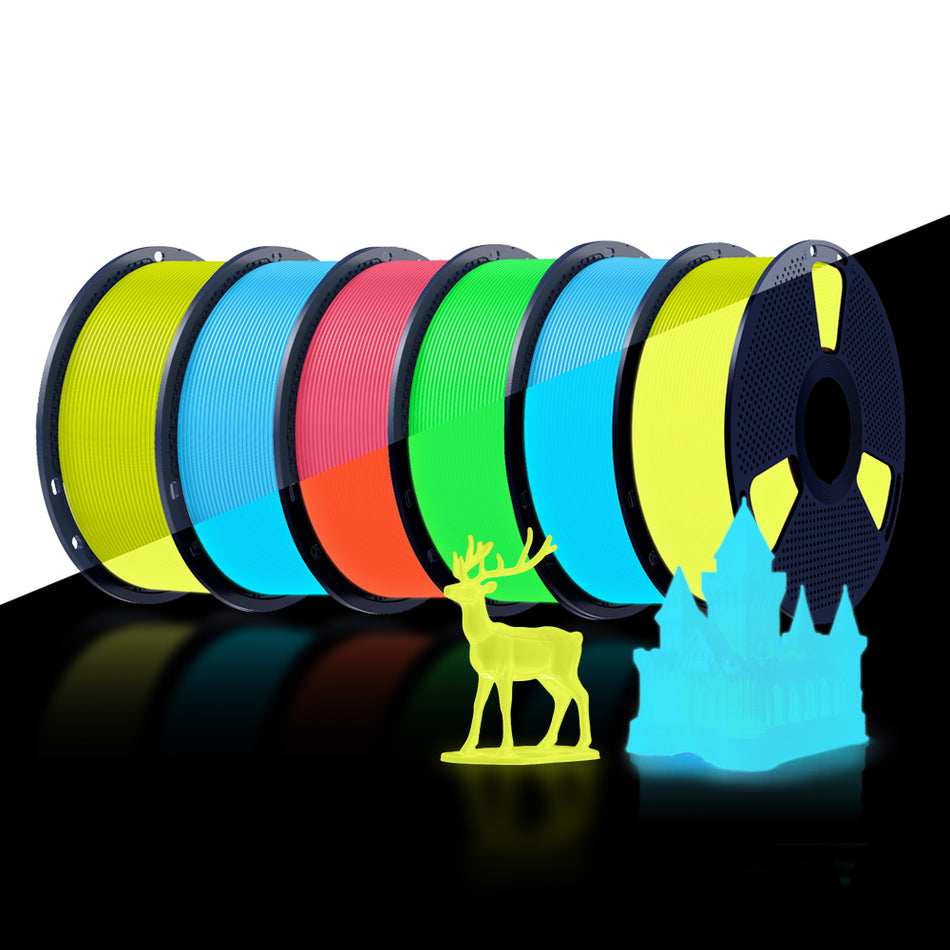 [MOQ: 3KG] Filamento PLA Fluorescente (Luminoso al Buio) per Stampante 3D da 1KG
