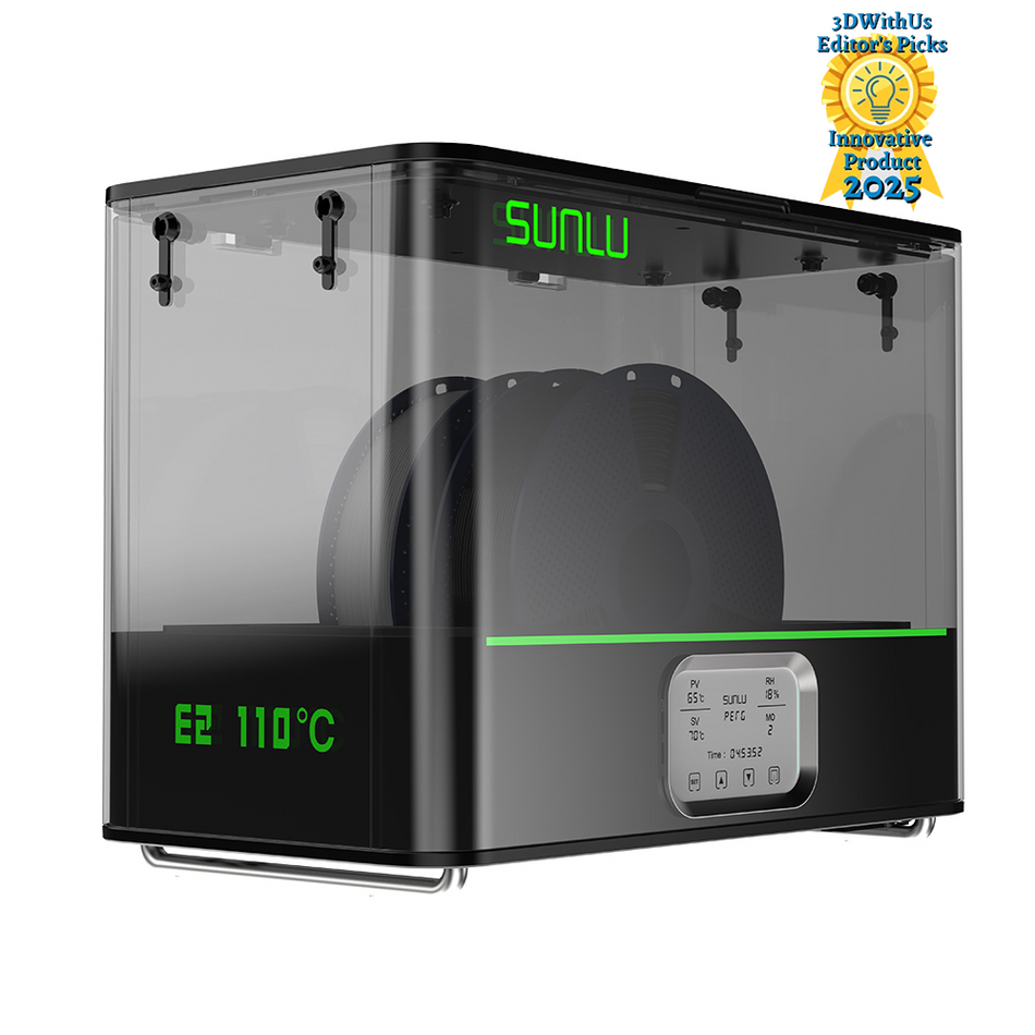 [Flash Sale - Sconto del 15%] SUNLU FilaDryer E2, fino a 110℃, Asciugatura e ricottura Professionali, nato per i filamenti di stampa 3D tecnici