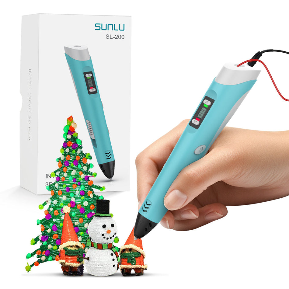 [-2 € cadauno acquistando 2 pezzi] SUNLU 3D Pen Penna per la stampa 3D SL-200, regalo di Natale perfetto per i bambini creativi, adatto ai bambini dai 5 anni in su