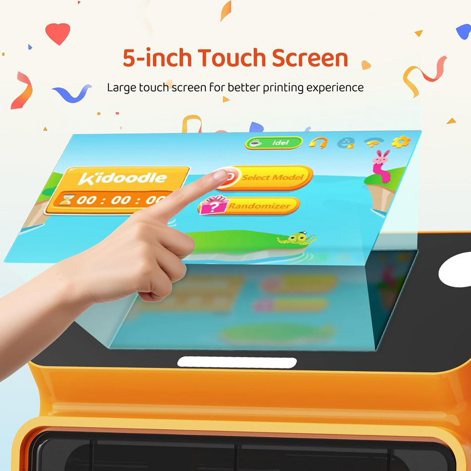 Kidoodle MiniBox A1: stampante 3D per bambini, libera la creatività con Kidoodle, velocità elevata di 600 mm/s, AutoLiv/Design sicuro per i bambini/touch screen da 5", Wi-Fi/controllo tramite app, facile da installare a casa/a scuola