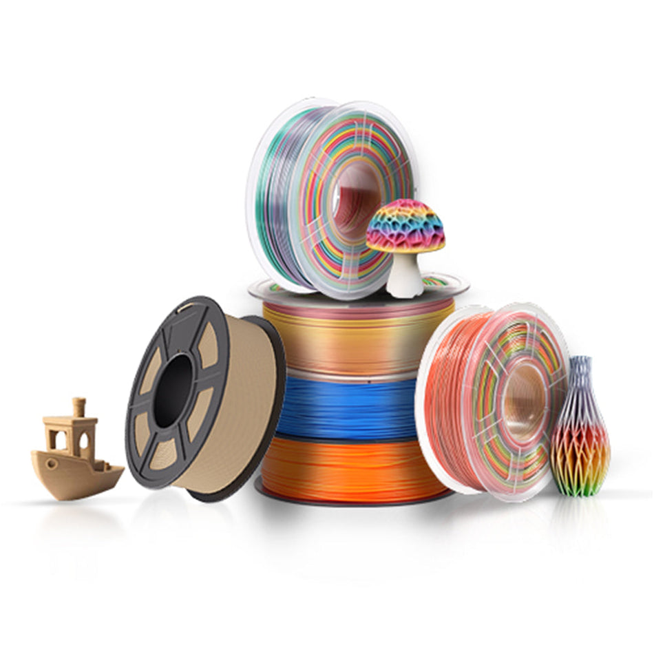SUNLU Filamento speciale 1 kg, PLA-Glow in Dark, PLA-CF, ASA, EABS, PVB